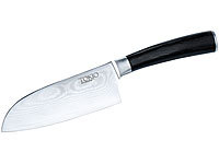 TokioKitchenWare Couteau Santoku petit modèle en acier Damas 67 couches