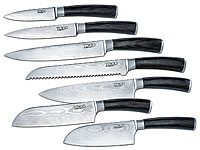 TokioKitchenWare Ensemble complet de 7 couteaux en acier Damas 67 couches; Küchenmesser-Sets Küchenmesser-Sets Küchenmesser-Sets