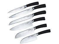 TokioKitchenWare 6-teiliges Damastmesser-Set, 67 Lagen, Härtegrad HRC 56-62