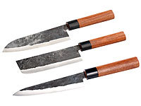 TokioKitchenWare Ensemble de 3 couteaux avec manche en bois