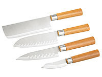 ; Handgefertigte Küchenmesser, Messerblöcke mit BorsteneinsatzDamast-Küchenmesser 