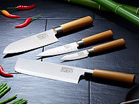 ; Damast-Santoku-Küchenmesser, Wasserschleifsteine 