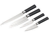 TokioKitchenWare 4-teiliges Küchenmesser-Set aus Edelstahl; Damast-Santoku-Küchenmesser Damast-Santoku-Küchenmesser Damast-Santoku-Küchenmesser Damast-Santoku-Küchenmesser 