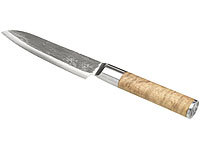 TokioKitchenWare Couteau Santoku avec lame en acier Damas 14 cm et coffret en bois