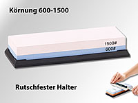 TokioKitchenWare Doppel-Wasser-Schleifstein mit rutschfestem Halter, Körnung 600/1500; Küchenmesser-Sets Küchenmesser-Sets Küchenmesser-Sets Küchenmesser-Sets